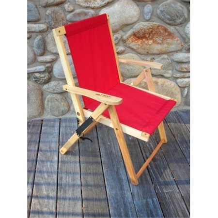 Blue Ridge Chair Works Blue Ridge Chair Works DFCH05WR Highlands Deck Chair - Red DFCH05WR